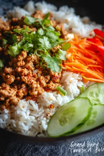 Asian Ground Turkey and Rice Bowls Recipe