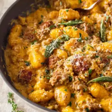 Creamy Butternut Squash Gnocchi with Italian Sausage