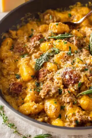 Creamy Butternut Squash Gnocchi with Italian Sausage