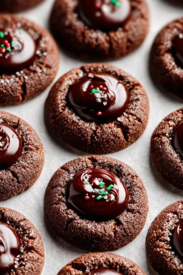 Chocolate Thumbprint Cookies