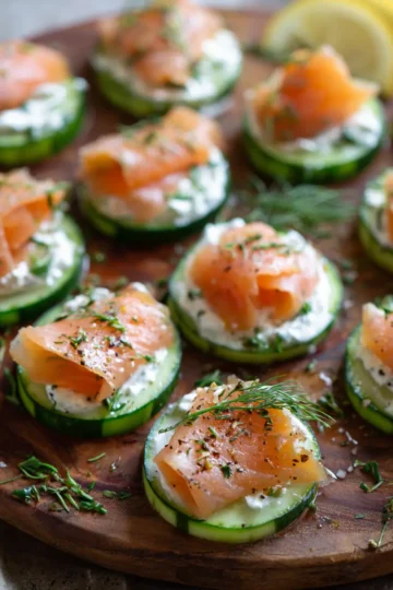 Cucumber Smoked Salmon Bites