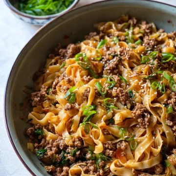 Mongolian Ground Beef Noodles (gluten-free)
