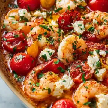 Baked Feta Shrimp and Tomatoes