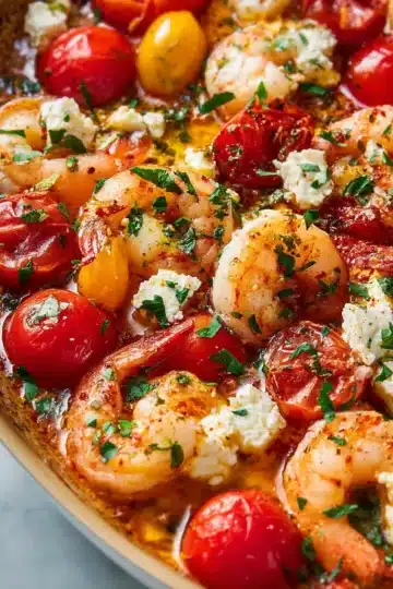 Baked Feta Shrimp and Tomatoes