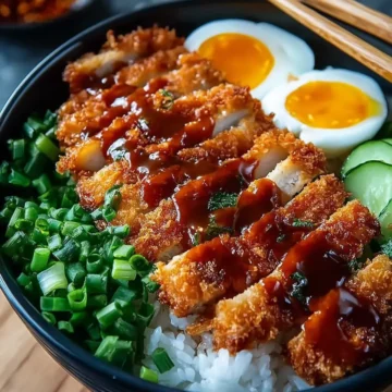 Japanese Katsu Bowls with Tonkatsu Sauce: Crispy & Flavorful Recipe