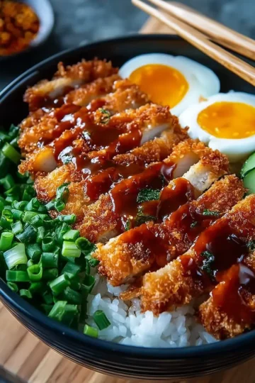 Japanese Katsu Bowls with Tonkatsu Sauce: Crispy & Flavorful Recipe