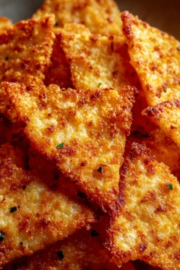 Crispy Cottage Cheese Parmesan Chips