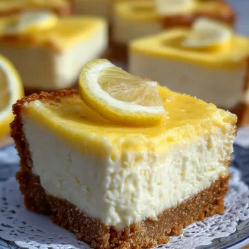 Creamy Lemon Cheesecake Bars