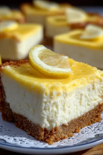 Creamy Lemon Cheesecake Bars