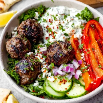 Greek Meatball Bowls