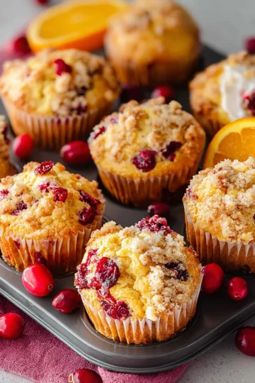 Cranberry Orange Muffins with Greek Yogurt