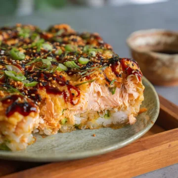 Spicy Salmon Sushi Bake