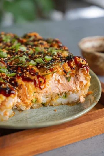 Spicy Salmon Sushi Bake