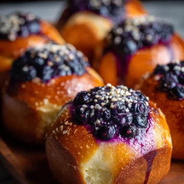 Blueberry Brioche Buns