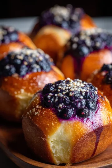 Blueberry Brioche Buns
