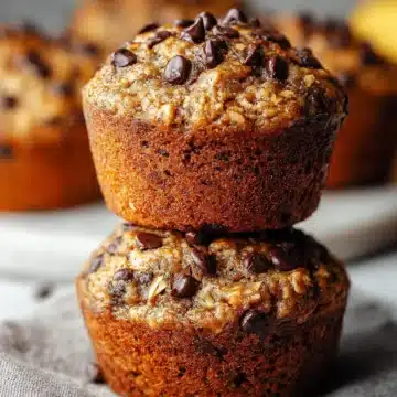 Banana Chocolate Chip Muffins with Oats