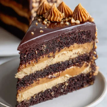 Keto Chocolate Peanut Butter Layer Cake