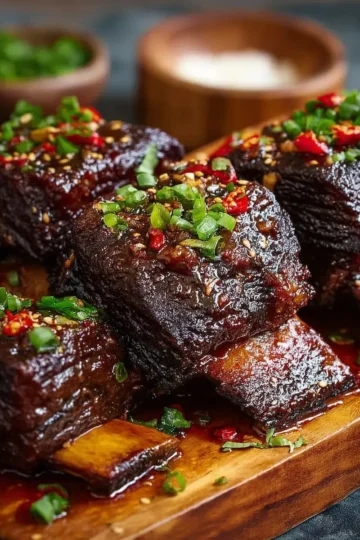 Caramelized Slow Roast Asian Beef Short Ribs