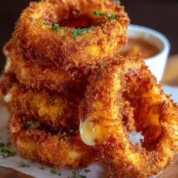 Cheesy Mozzarella Onion Rings