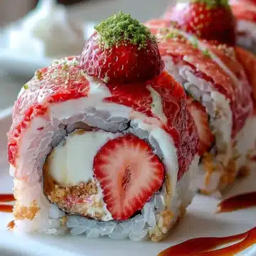 Strawberry Shortcake Sushi Roll