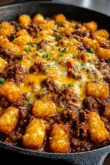 Tater Tot Sloppy Joe Skillet
