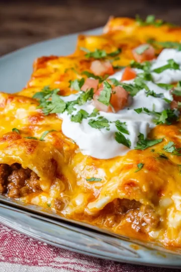 Easy Cheesy Ground Beef Enchiladas