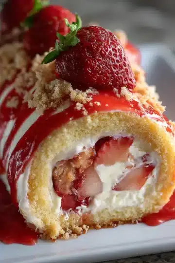 Strawberry Shortcake Cheesecake Rolls