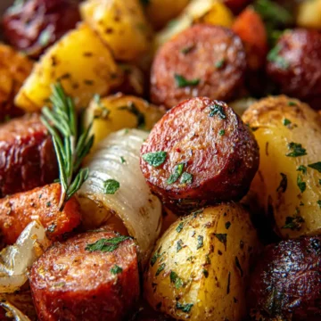Oven-Roasted Smoked Sausage and Potatoes