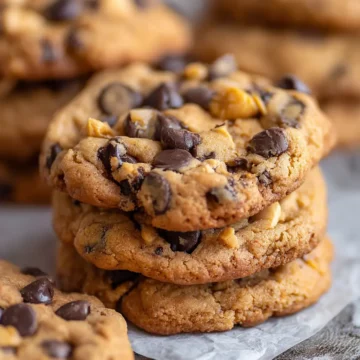 Peanut Butter Banana Chocolate Chip Cookies