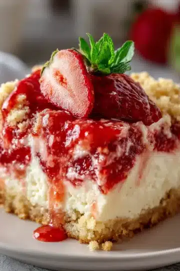 Strawberry Cheesecake Dump Cake