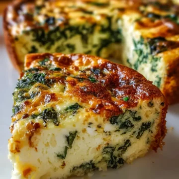 Cottage Cheese Spinach Crustless Quiche