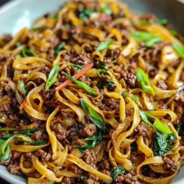 Mongolian Ground Beef Noodles – Easy Griddle or Skillet Recipe