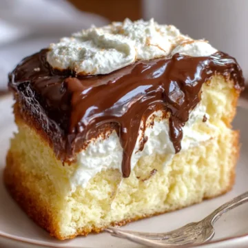 Keto Boston Cream Pie Poke Cake