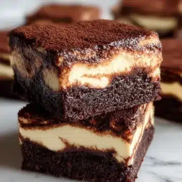 Flourless Tiramisu Brownies
