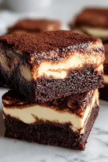 Flourless Tiramisu Brownies