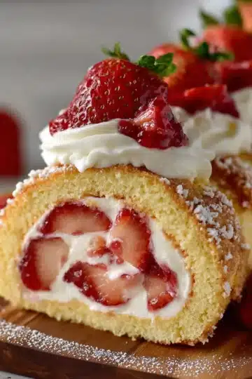 Strawberry Shortcake Cheesecake Rolls
