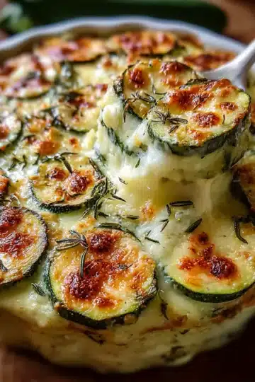 Baked Zucchini Cheese Crisp