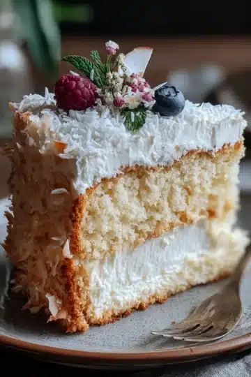 Coconut Ricotta Cream Cake