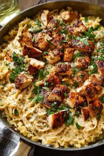 Garlic Parmesan Pasta with Chicken