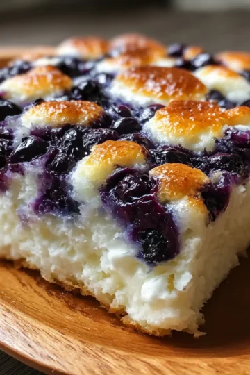 Fluffy Cottage Cheese Blueberry Bake