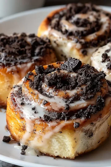 Oreo-Stuffed Cinnamon Rolls
