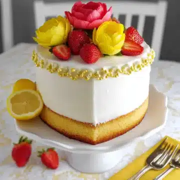 Strawberry Lemon Layer Cake