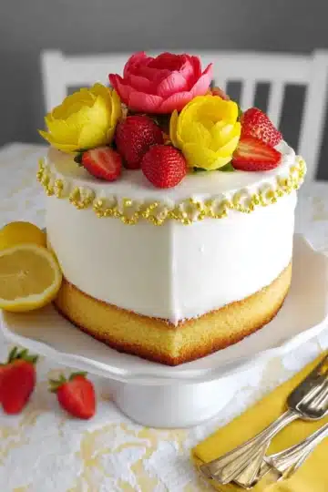 Strawberry Lemon Layer Cake