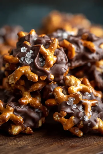 No-Bake Peanut Butter Pretzel Clusters