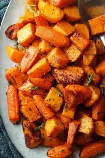 Roasted Sweet Potatoes and Carrots