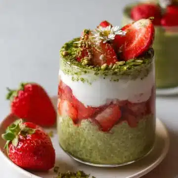 Strawberry Matcha Overnight Oats