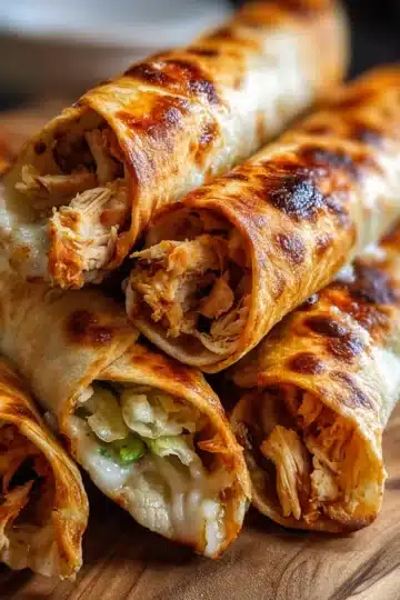 Cheese-Wrapped Chicken Taquitos