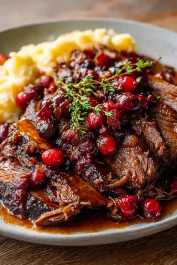 Cranberry Balsamic Roast Beef