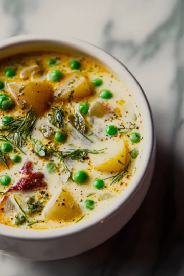 Creamy Potato and Pea Chowder