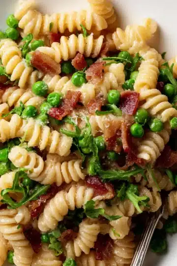 Creamy Pasta with Peas and Pancetta